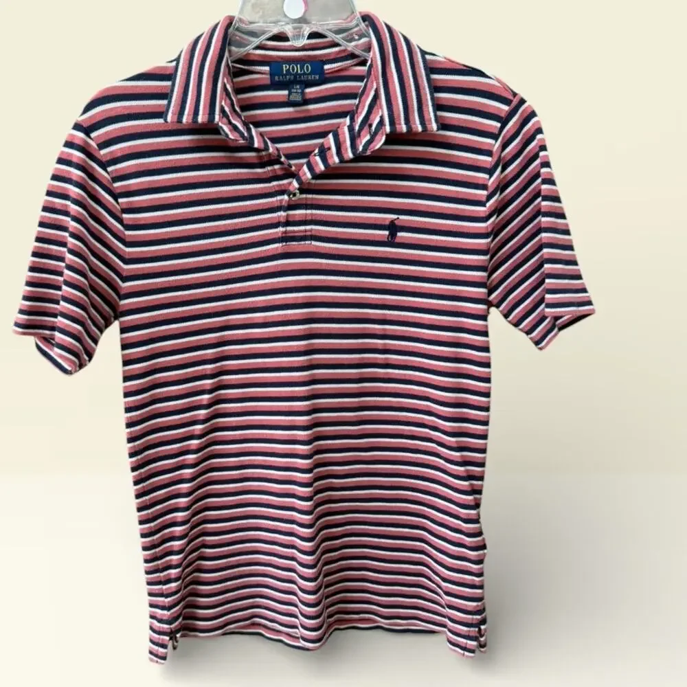Ralph Lauren Polo Boys Size Large 14-16 Striped Classic Polo Casual Preppy